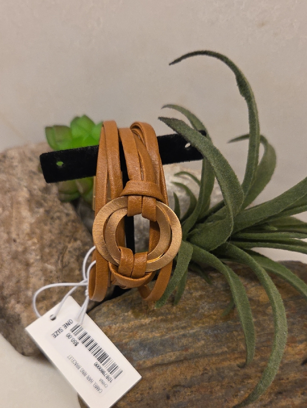 Soft Surroundings Camel Hari Ring Wrap Bracelet
